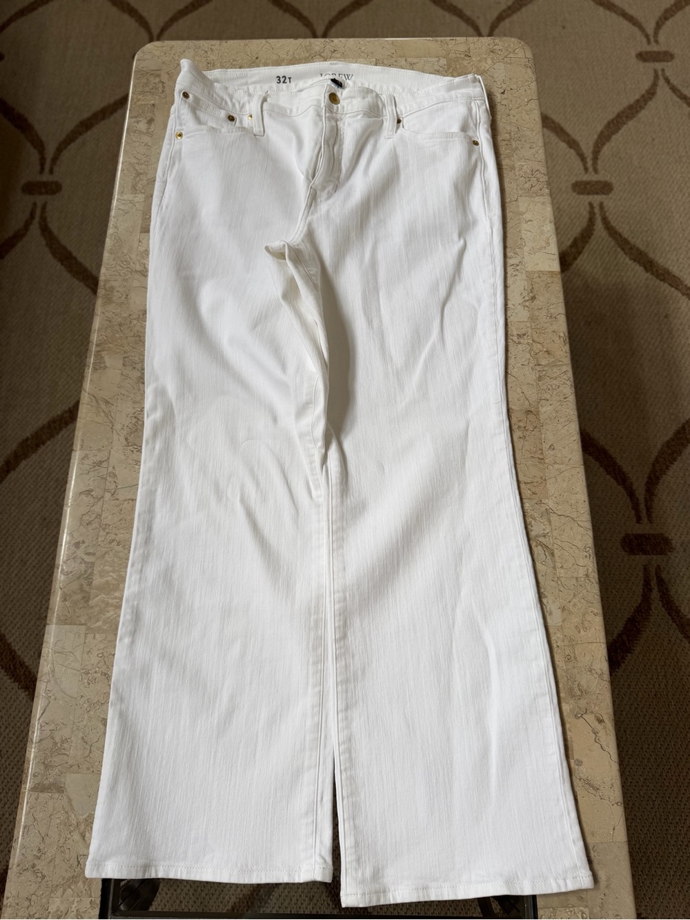 J. Crew White Flare Jeans